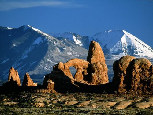 arch rock geologic formation stone