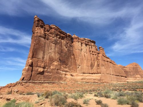 arches national park canyon face desert