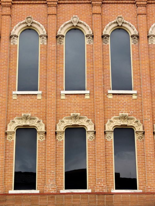 architecture windows brick