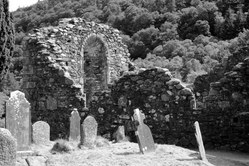 architecture stone cross glendalough