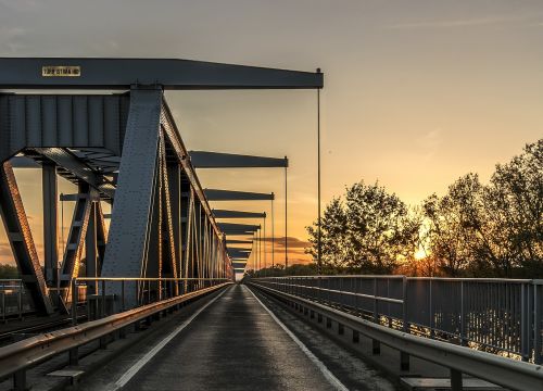 architecture bridge dawn