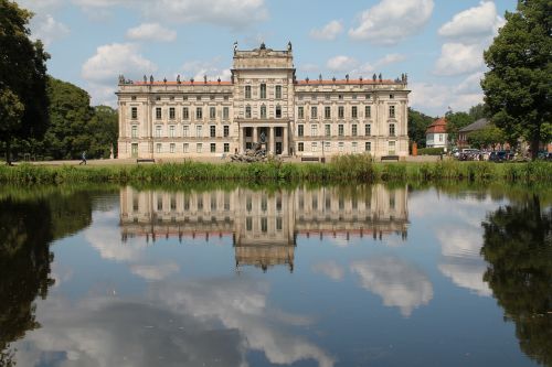 architecture reflection castle ludwigslust