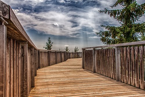 architecture  wooden track  sidewalk