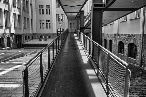 architecture  steel  black and white