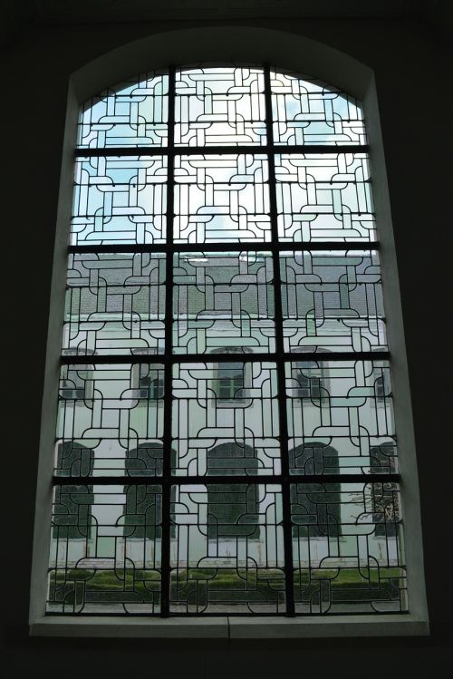 architecture stained glass window building