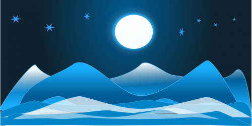 arctic nightsky full moon