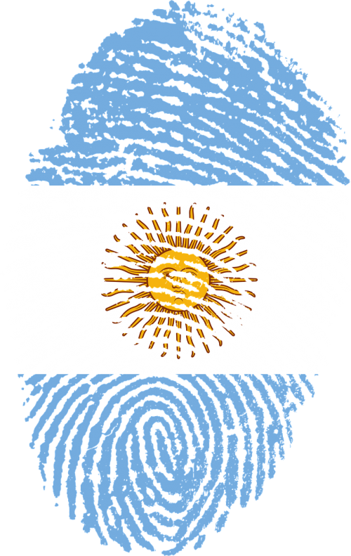 argentina flag fingerprint