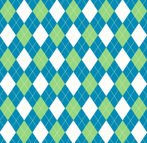 Argyle Pattern Blue Green