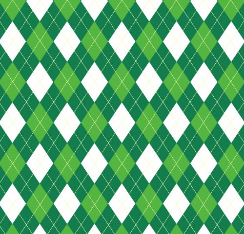 Argyle Pattern Green White