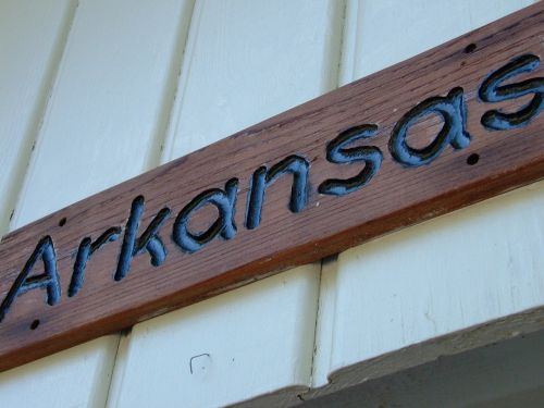 arkansas sign wood