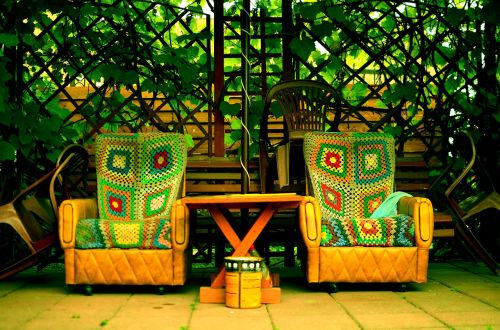 armchair garden terrace rest