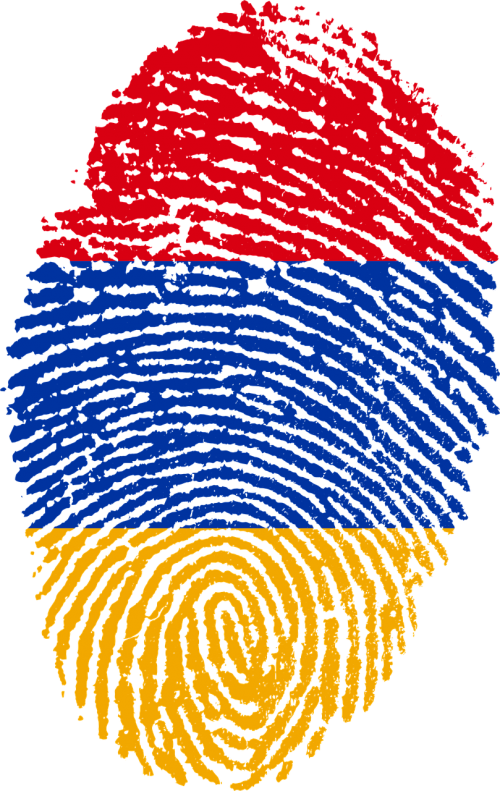 armenia flag fingerprint