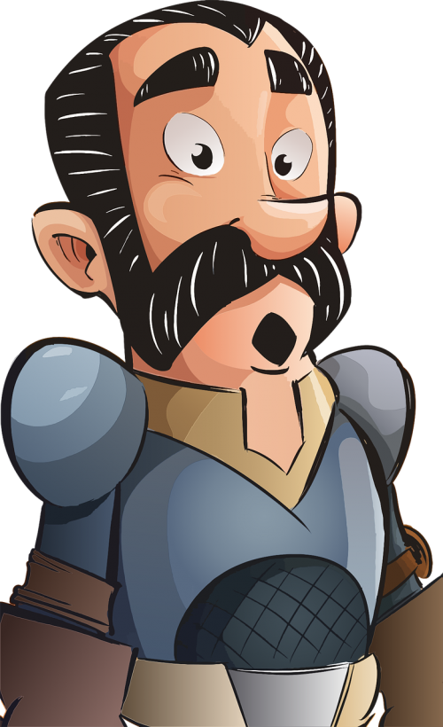 armor cartoon mustache