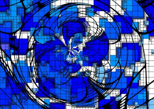 arrangement blue abstract