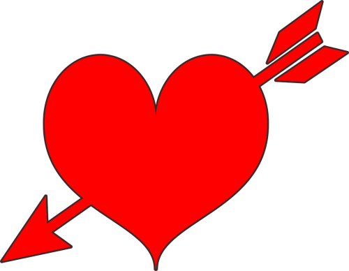 arrow couple heart