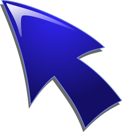 arrow blue glossy