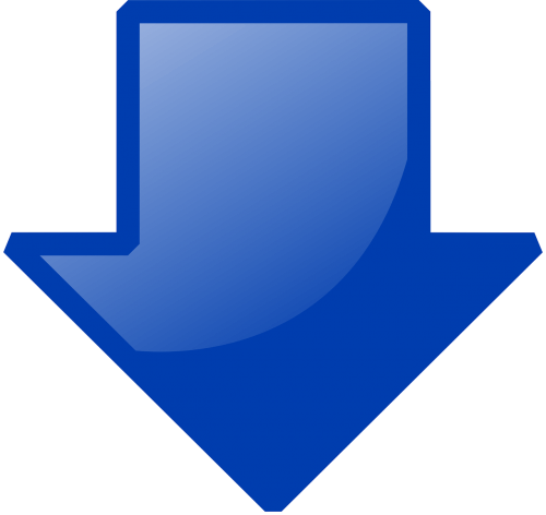 arrow blue down