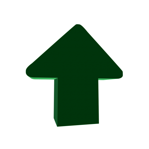 arrow the direction of the 3d green