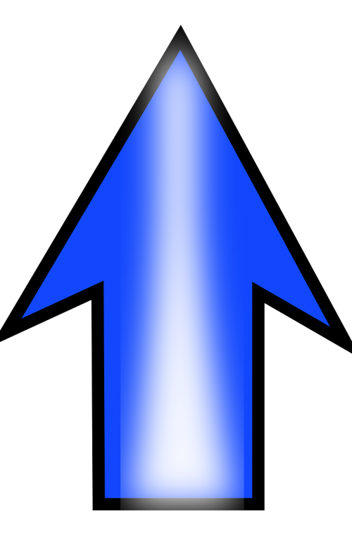 arrow up blue