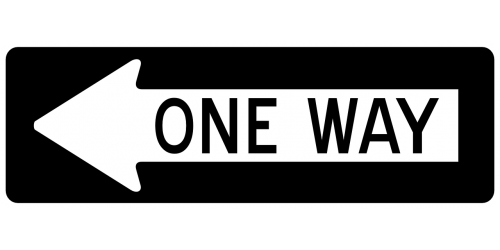 arrow one way left