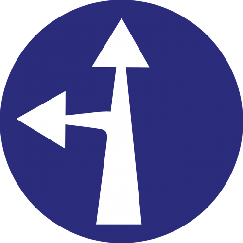 arrow direction road sign