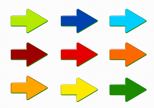 arrows colorful isolated