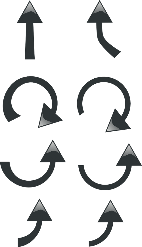 arrows rounded angle