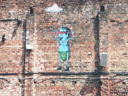 art brick wall graffiti