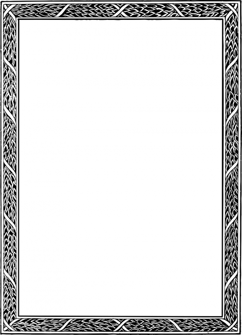 art nouveau border frame