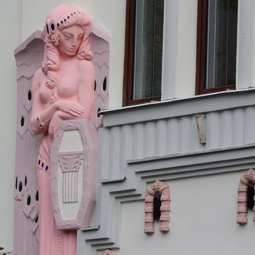 art nouveau house historical facade