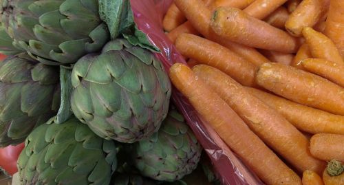 artichokes carrots vegetables