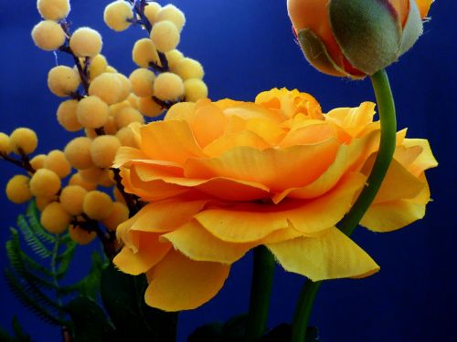 artificial flowers ranunculus yellow
