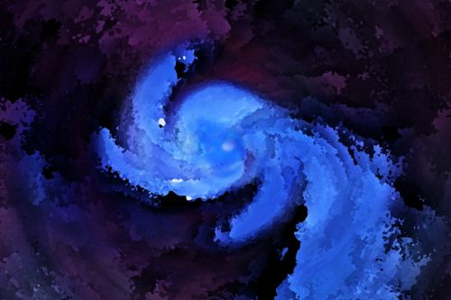 Artistic Blue And Purple Abstract