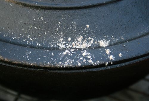 Ash Dust On Iron Pot