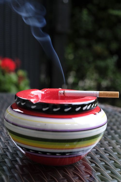 ashtray smoking cigarette