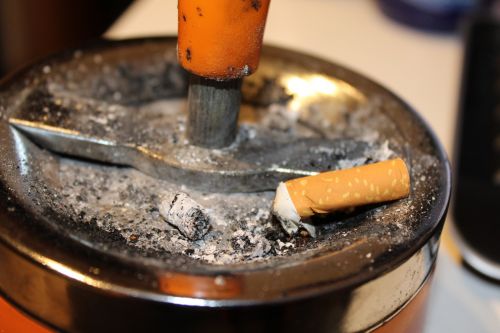 ashtray ash cigarettes