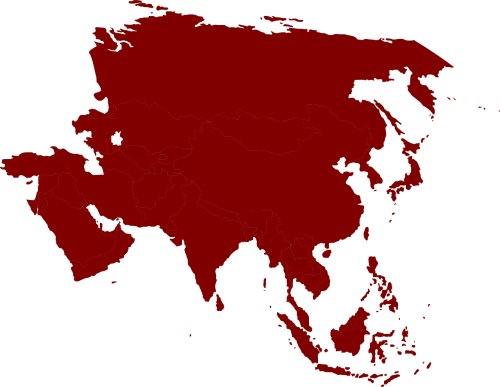 asia continent map
