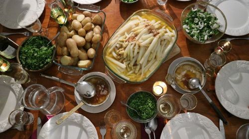asparagus table potato