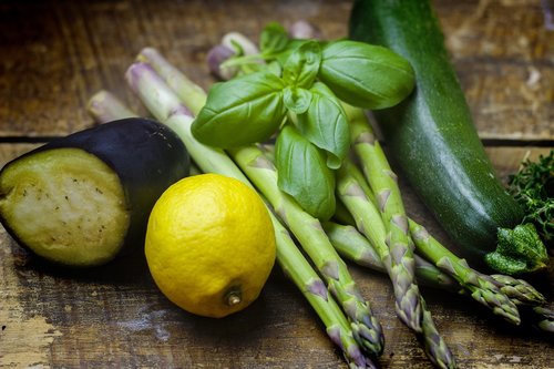 asparagus  vegetables  lemon