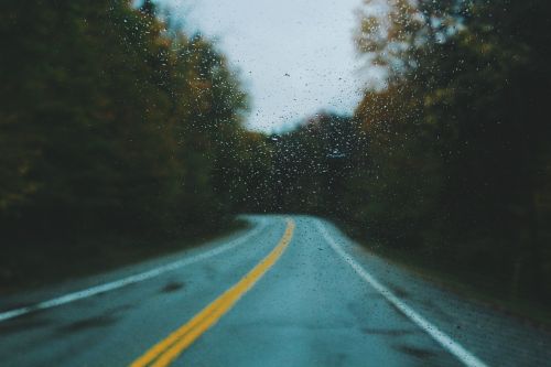 asphalt blurred road