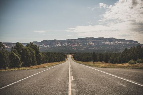 asphalt countryside empty