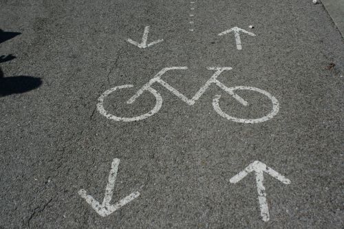 asphalt bike path bicycle