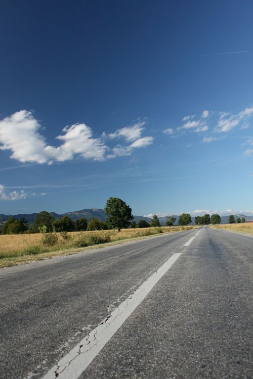 asphalt blue clouds