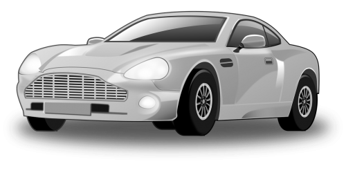 aston martin car silver car