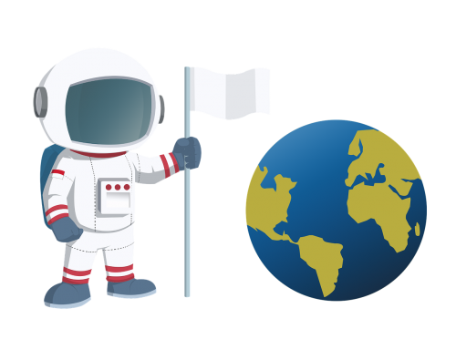 astronaut earth clipart