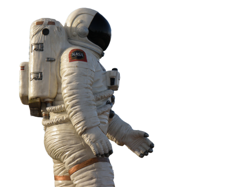 astronaut isolated wear protective clothing