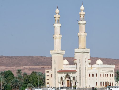 aswan  great mosque  minaret