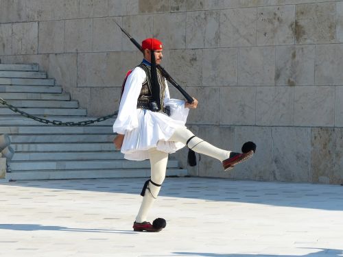 athens changing of the guard evzone