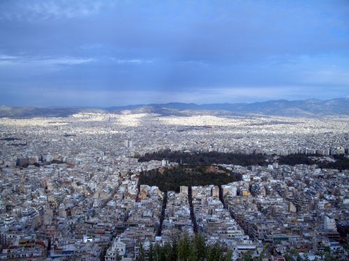 athens greece panorama