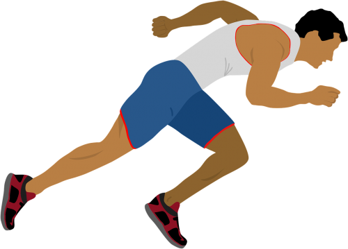 athlete running motion